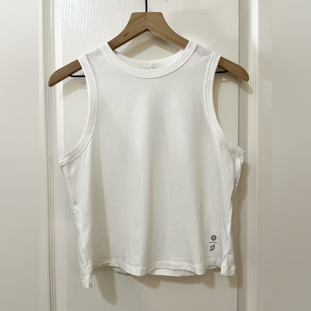 Lululemon x Peloton Classic Fit Cotton Blend White Discontinued Tank Women’s 6